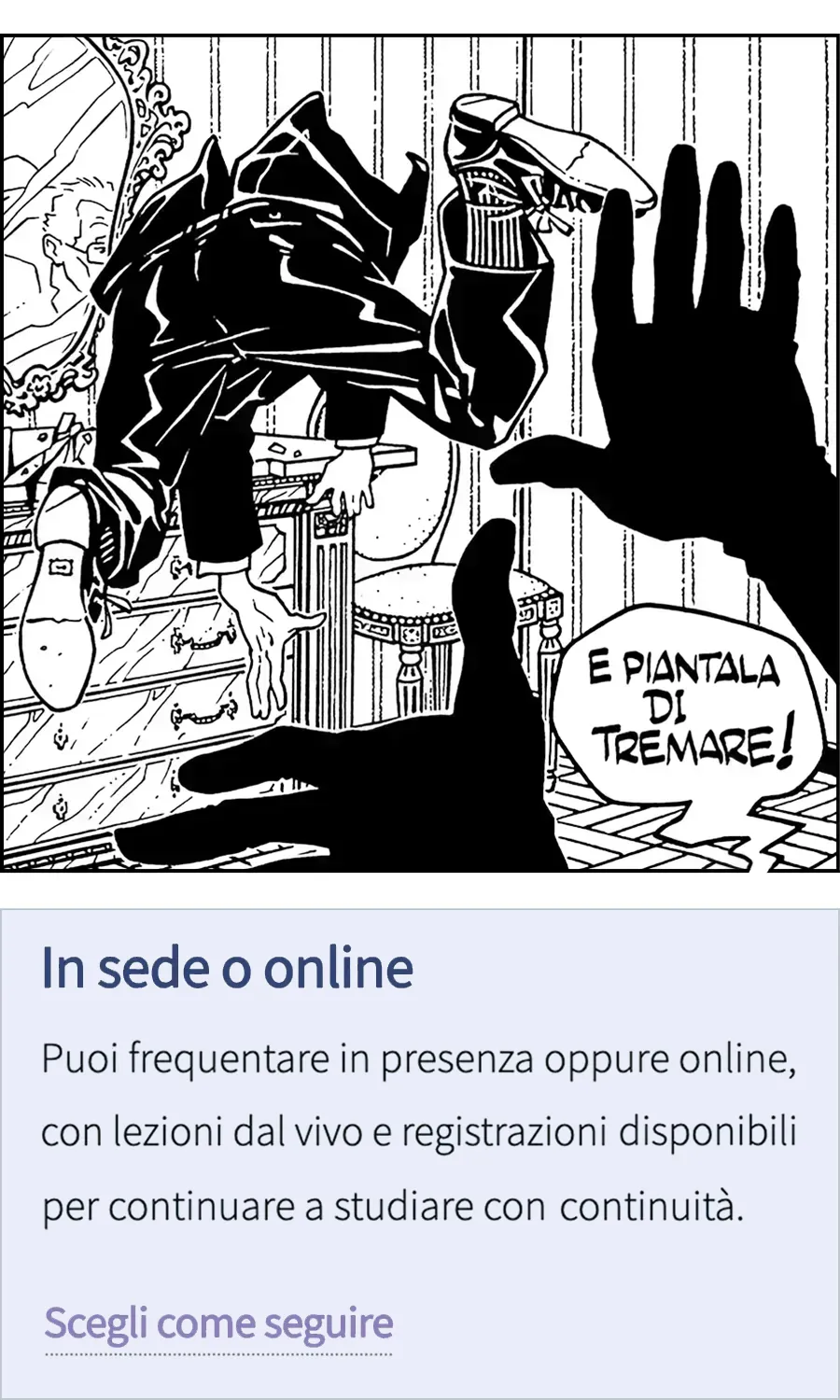 Esercizio di fumetto con studio di inquadrature e movimento