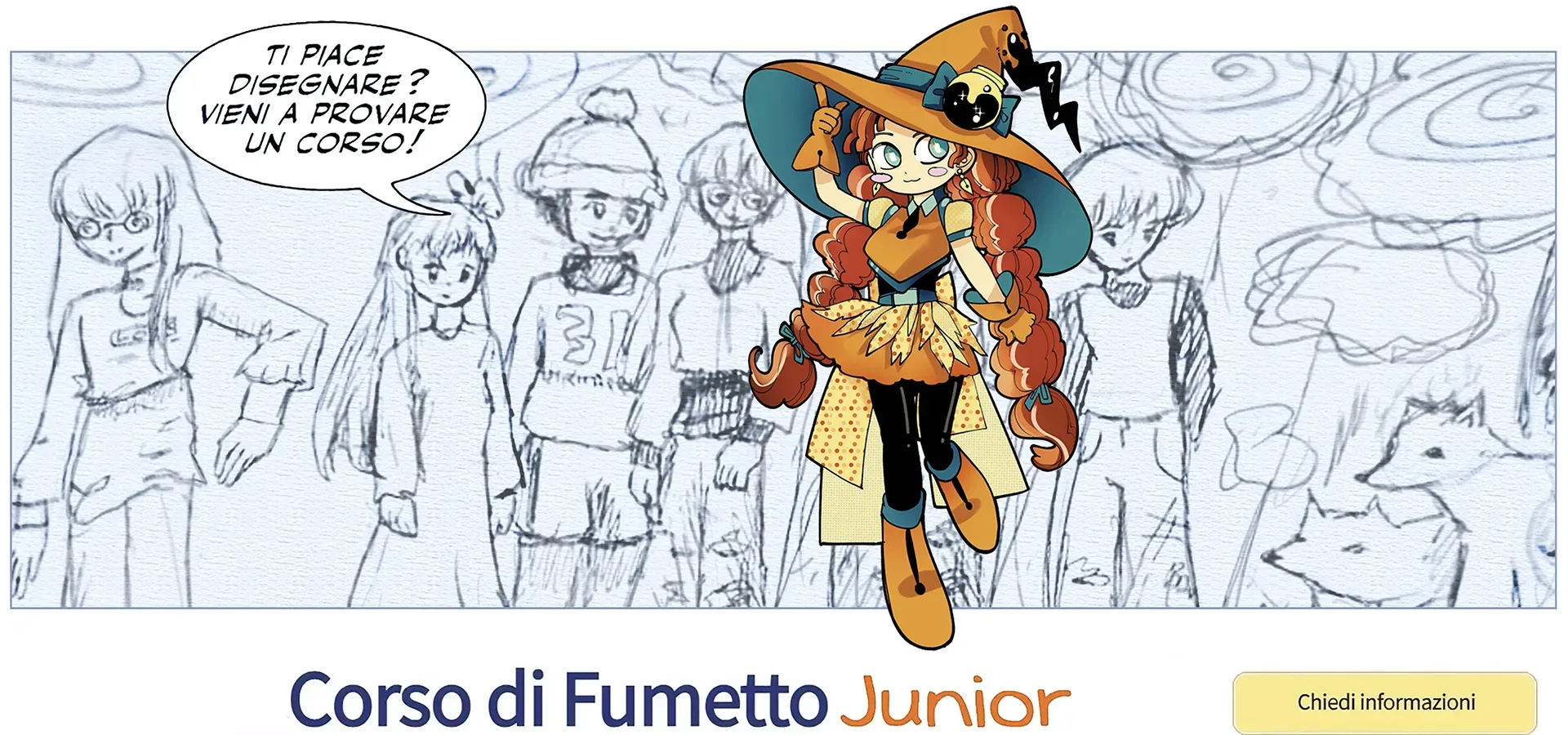 Vai alla pagina iscrizioni del corso di fumetto