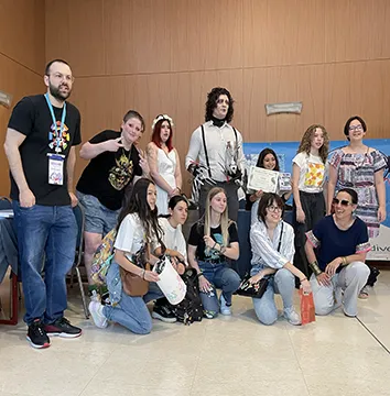 Hotel Diamante, fiera Akibacon - Premiazione allievi del concorso dedicato al mondo di Tim Burton, foto di gruppo – Alessandria 2024