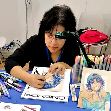 Nerdshow, Federica Di Meo disegna presso lo stand della scuola – Bologna 2020