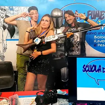 Rimini Comix, foto con i docenti Lucchini, Pometti e Ciccoli – Rimini 2021