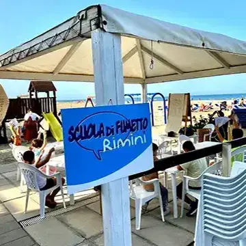 Cartoon on the Beach – disegni in spiaggia con i docenti della scuola - Rimini 2022